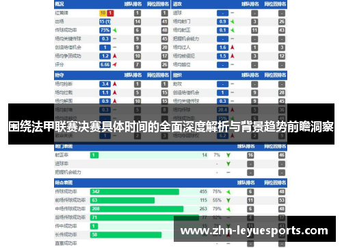围绕法甲联赛决赛具体时间的全面深度解析与背景趋势前瞻洞察